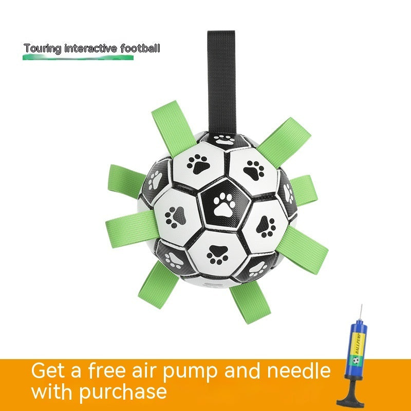 Interactive Dog Soccer Ball Toy For Outdoor Training And Chewing