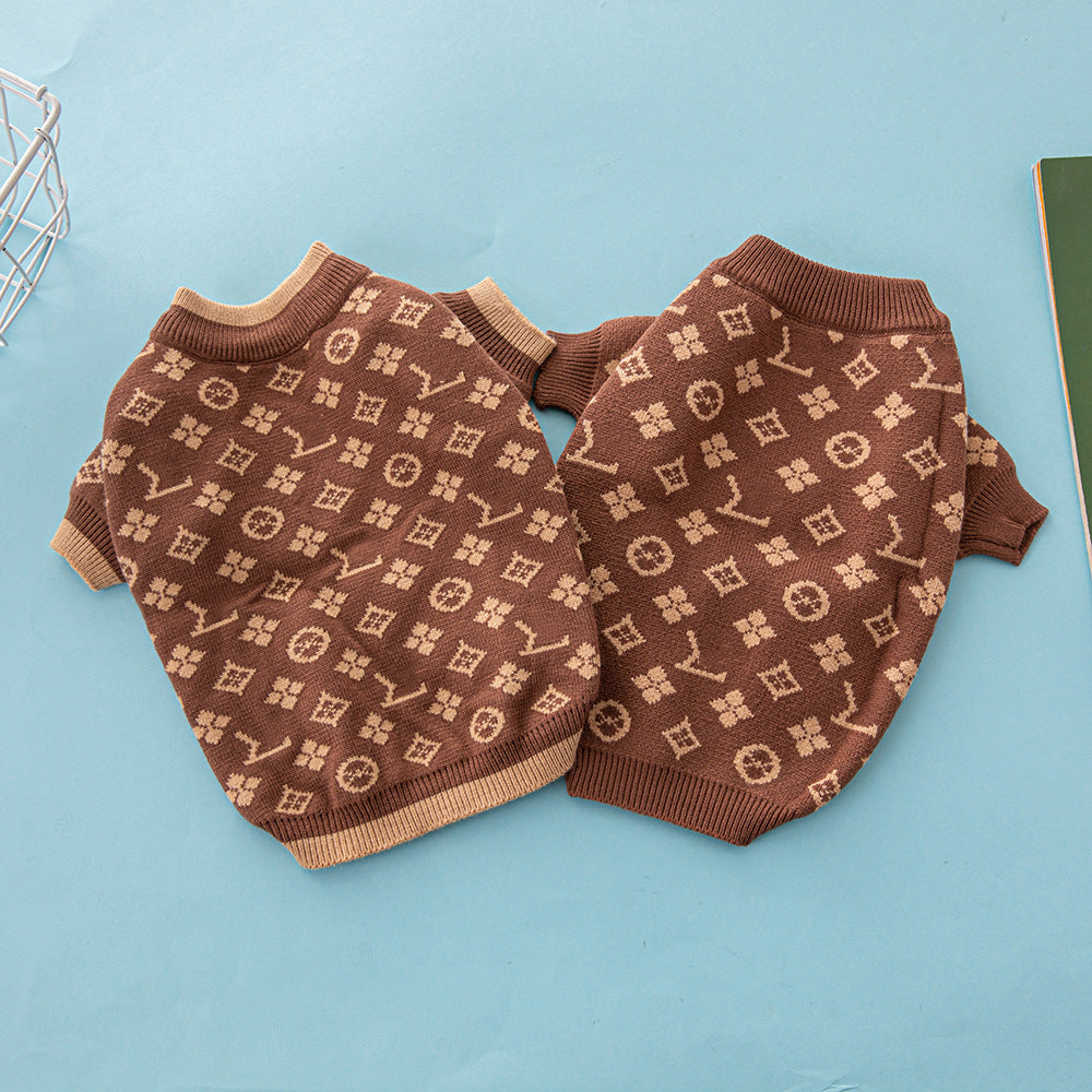 Autumn Winter Thick Warm Pet Sweater For Small Breeds