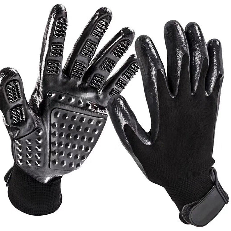 Pet Hair Removal Grooming Glove Soft Rubber Brush For Pets
