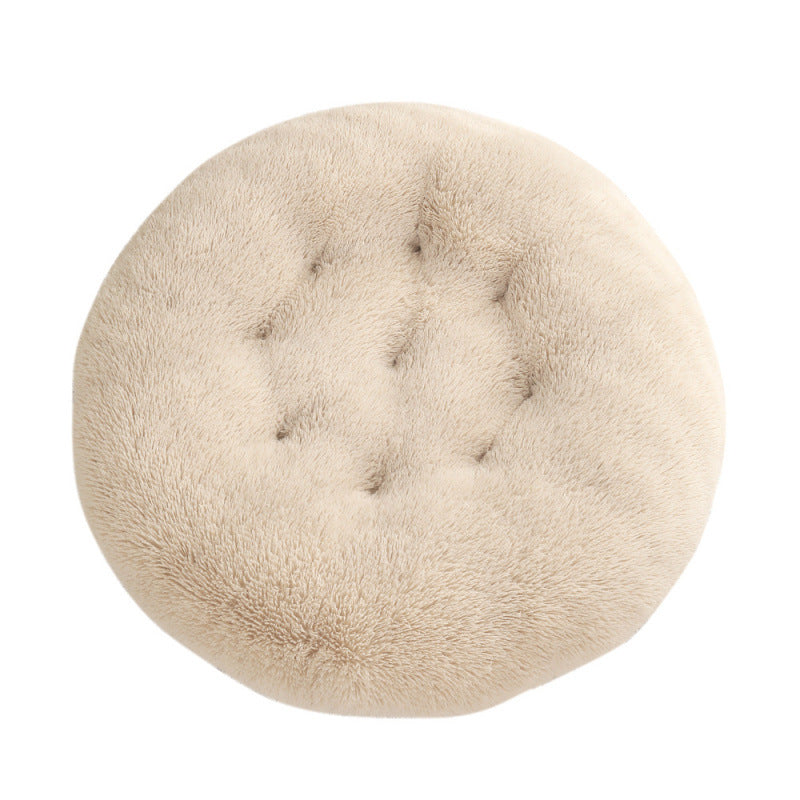Round Plush Pet Mat Bed For Warm Comfortable Sleep