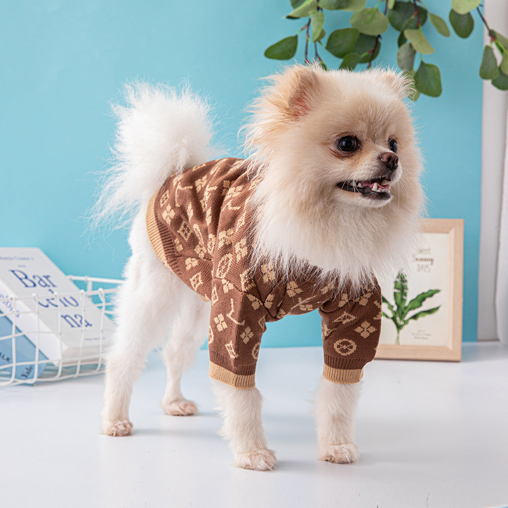 Autumn Winter Thick Warm Pet Sweater For Small Breeds