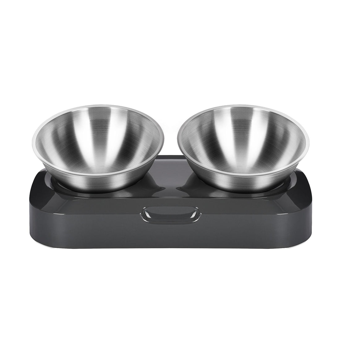 Pet Stainless Steel Double Bowl For Nighttime Feeding