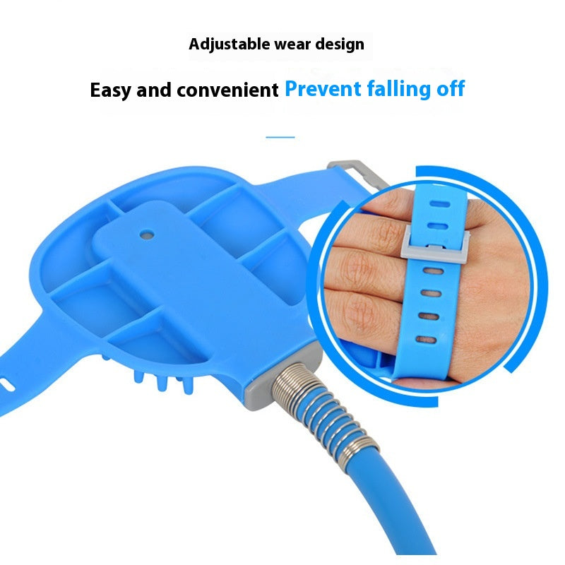 Pet Bathing Gloves Handheld Silicone Nozzle Massage Shower Brush