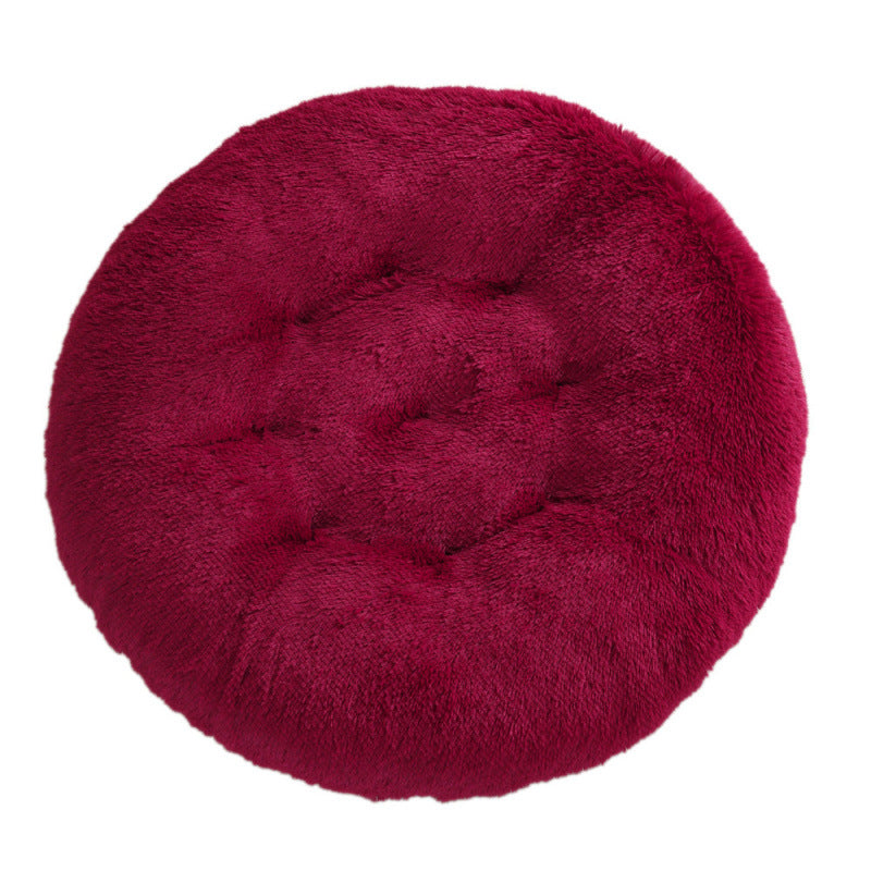 Round Plush Pet Mat Bed For Warm Comfortable Sleep