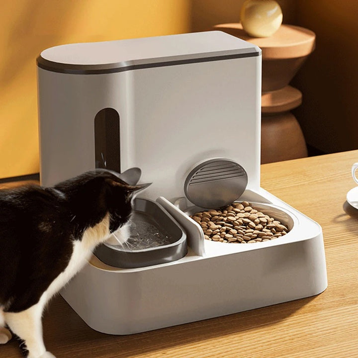 Automatic Pet Feeder And Water Dispenser Integrated Double Bowl