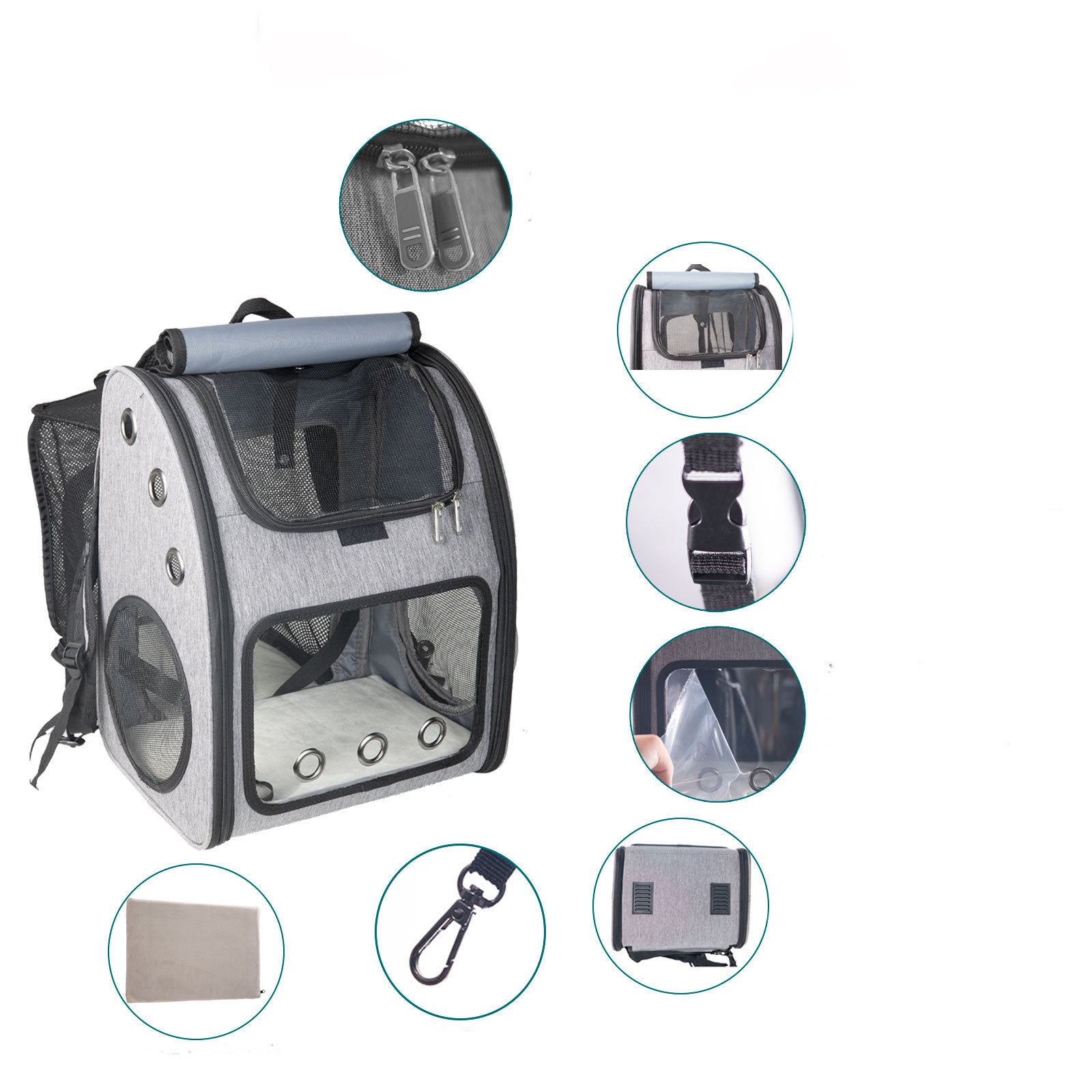 Portable Foldable Breathable Pet Backpack