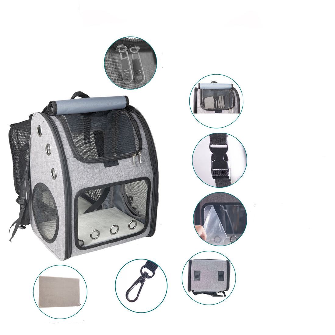 Portable Foldable Breathable Pet Backpack