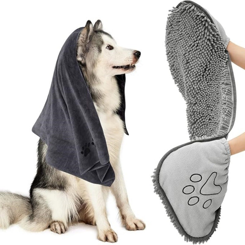Quick-Drying Absorbent Bath Towel Multi-Size For Pets