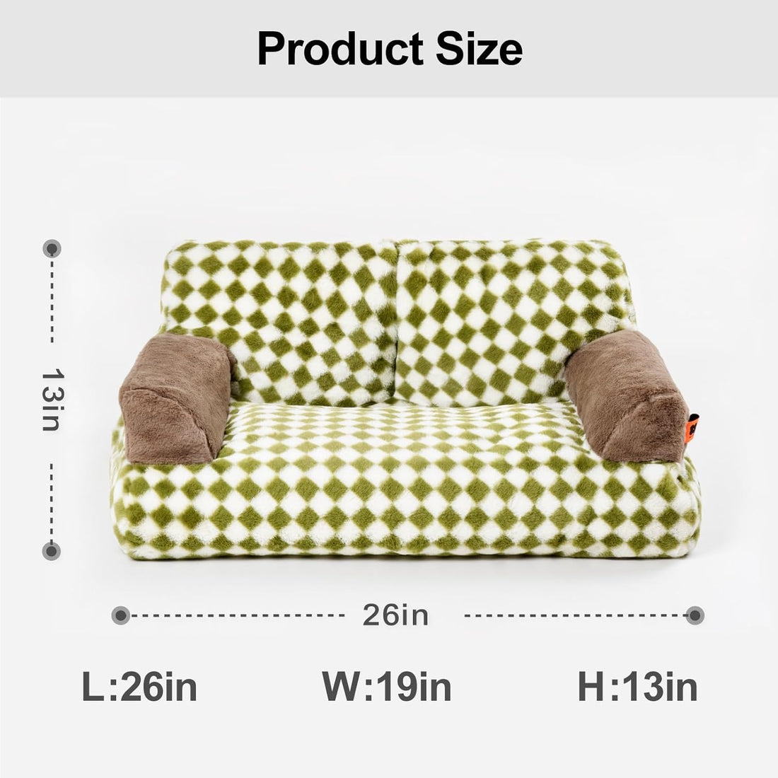 Fluffy Washable Pet Couch Bed Non-Slip for Small Pets