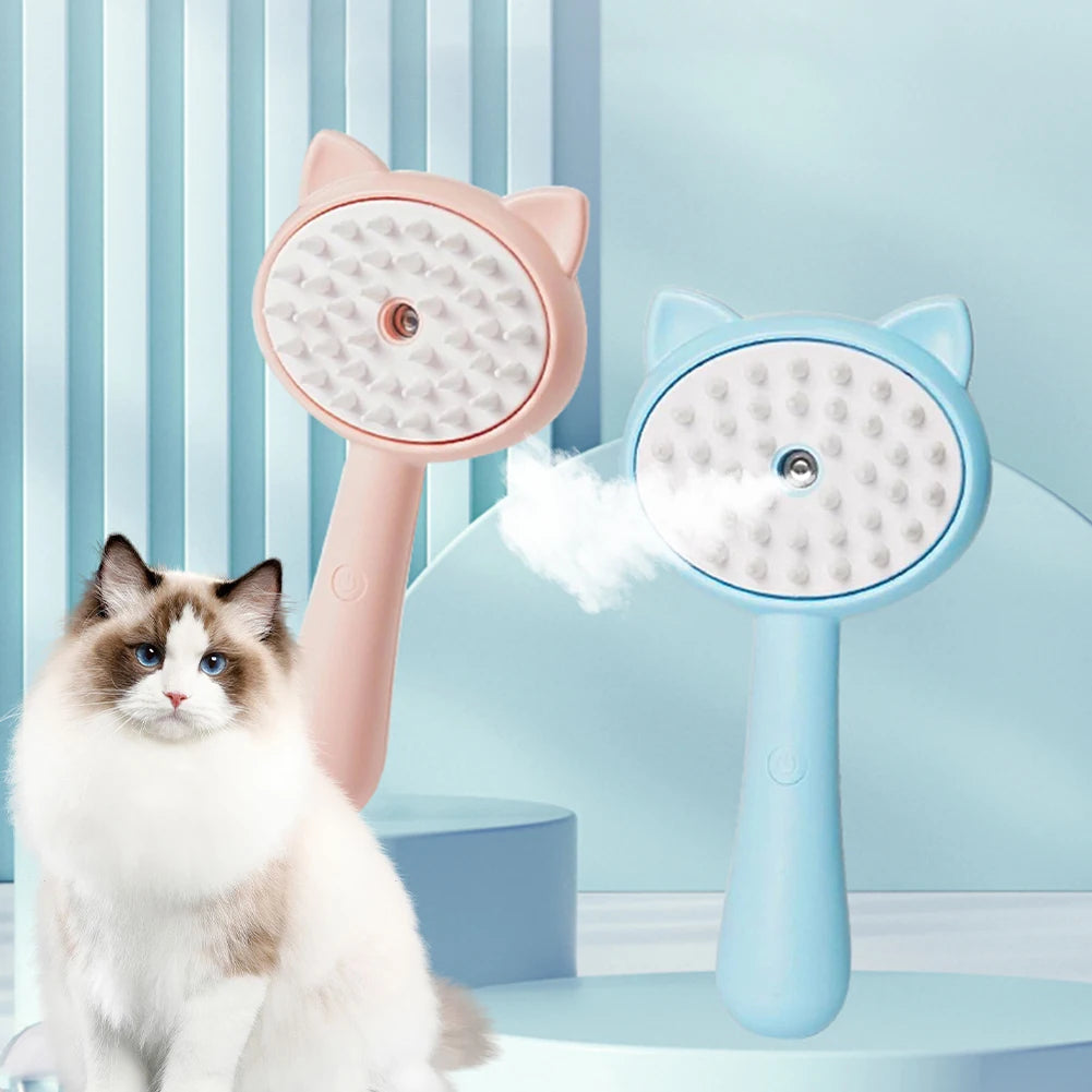 Rechargeable Self-Cleaning Mist Grooming Brush For Pets