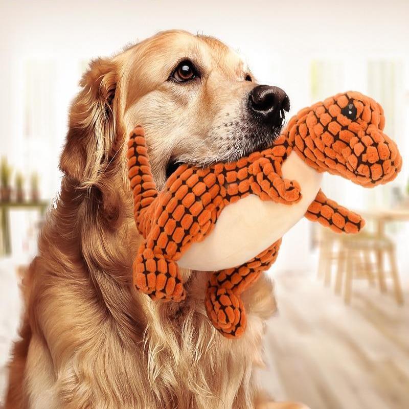 Giant Dinosaur Plush Pet Toy For Interactive Chewing And Play