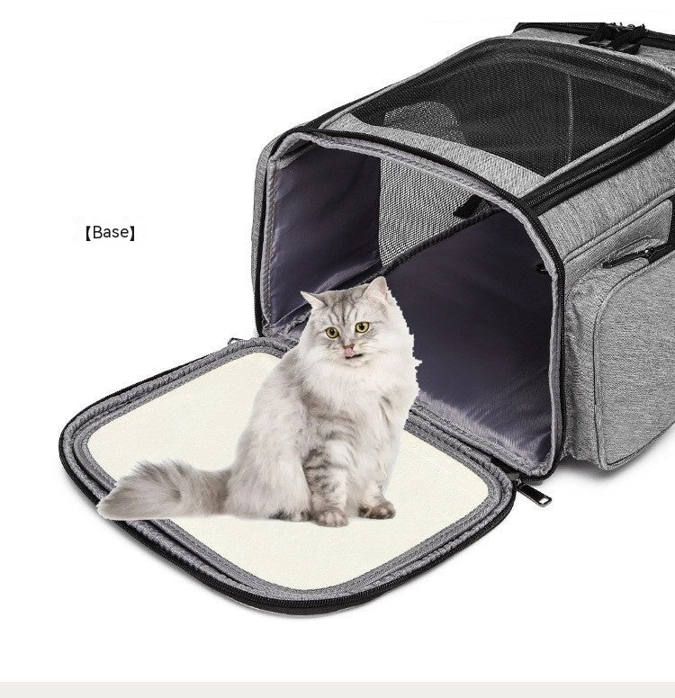 Large Capacity Foldable Pet Backpack Portable Dog And Cat Bag