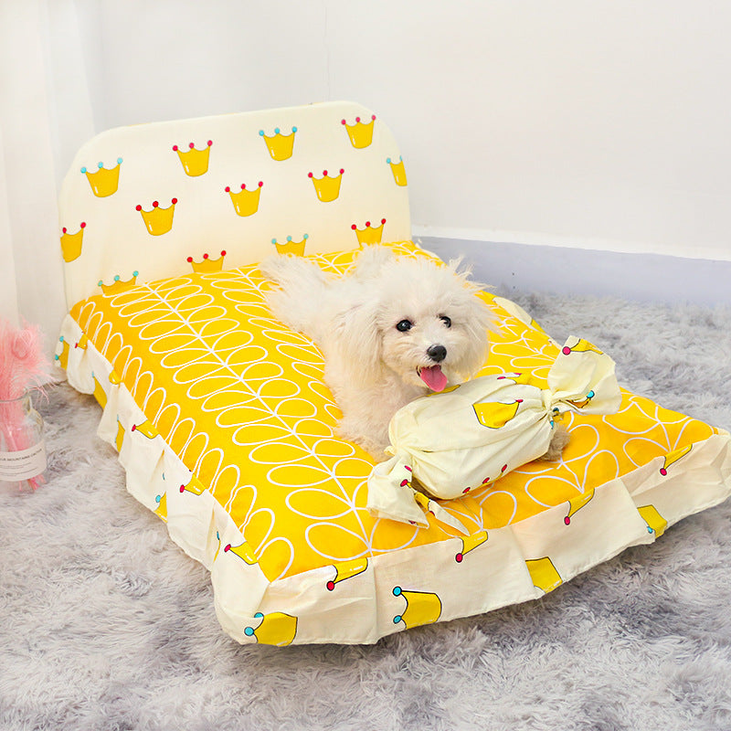 Small Pet Bed Soft Comfortable Teddy Style
