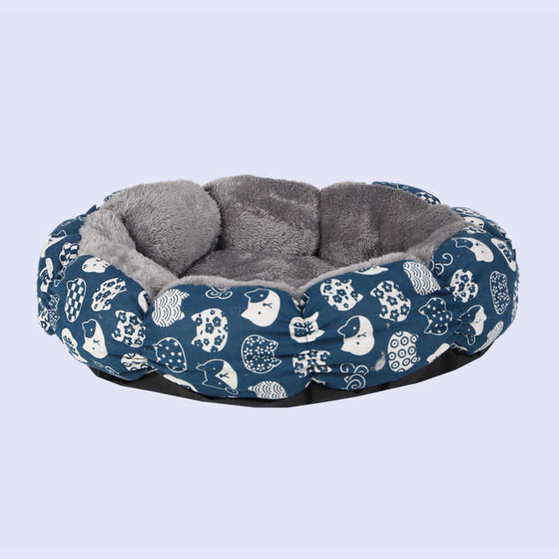 Calming Donut Pet Bed Round Fluffy Nest for Small Pets