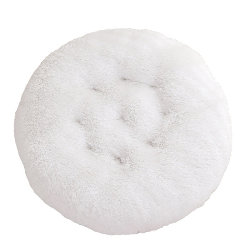 Round Plush Pet Mat Bed For Warm Comfortable Sleep
