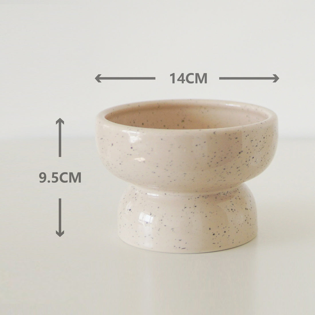 Ceramic Slanted Tall Pet Bowl Comfortable Drinking Design