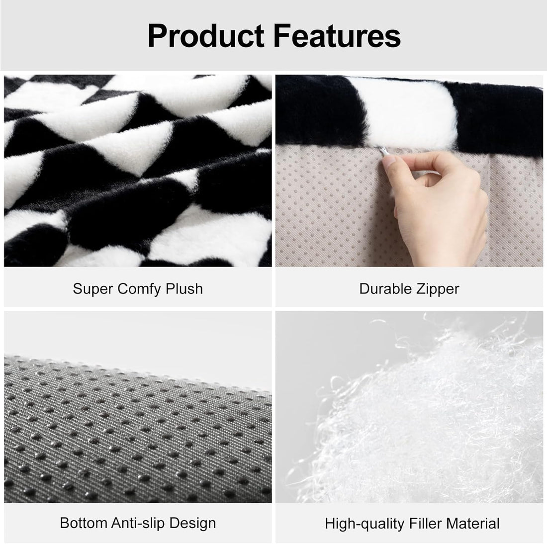 Fluffy Washable Pet Couch Bed Non-Slip for Small Pets