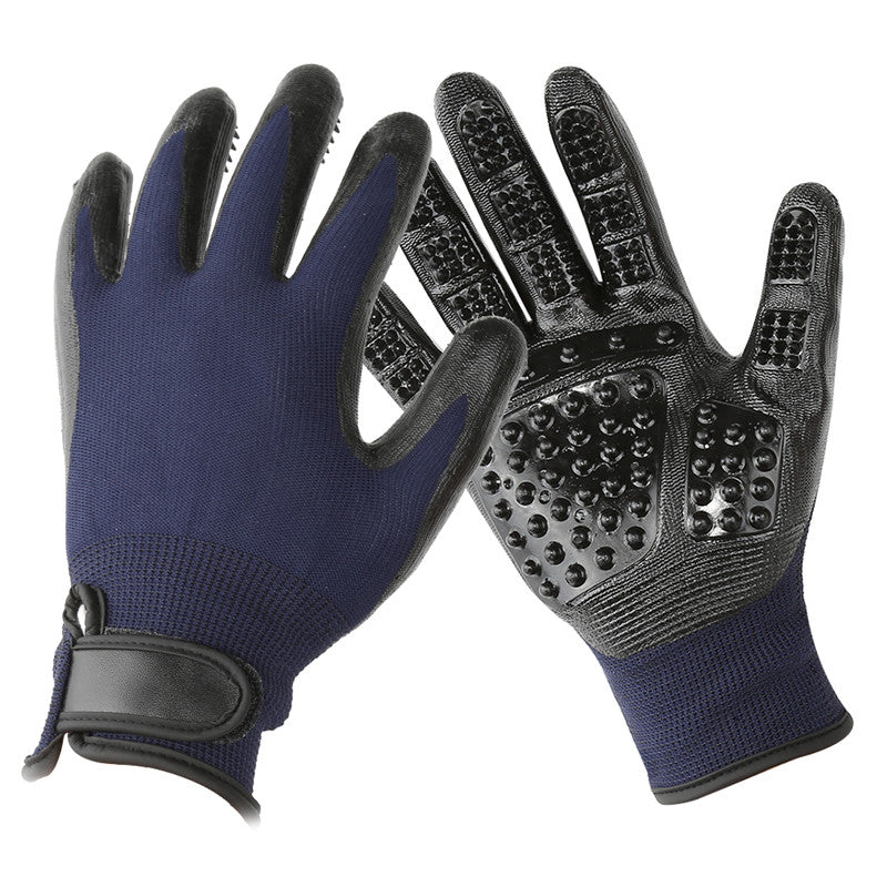 Pet Hair Removal Grooming Glove Soft Rubber Brush For Pets