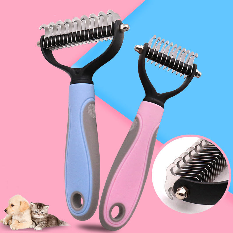 Double-Sided Stainless Steel Pet Grooming Brush Hair Removal Comb