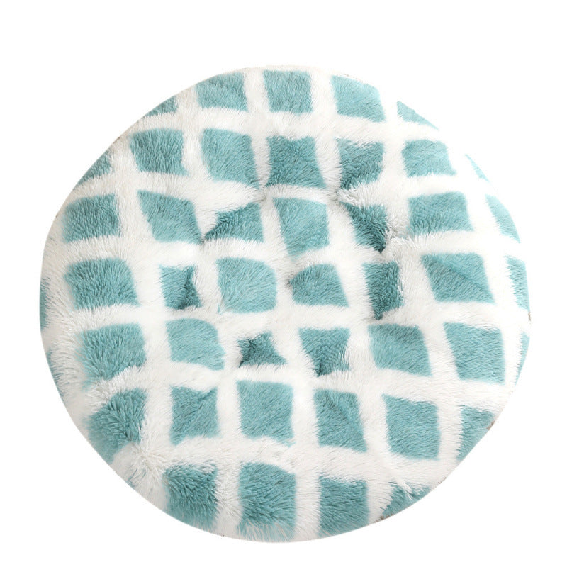 Round Plush Pet Mat Bed For Warm Comfortable Sleep