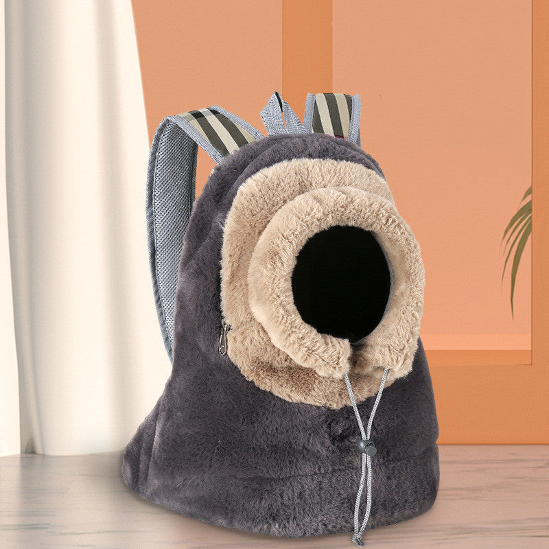 Plush Fashionable Portable Pet Chest Backpack