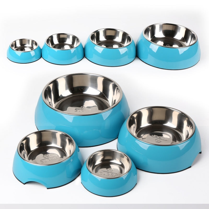 Stainless Steel And Melamine Pet Bowl Durable Tableware