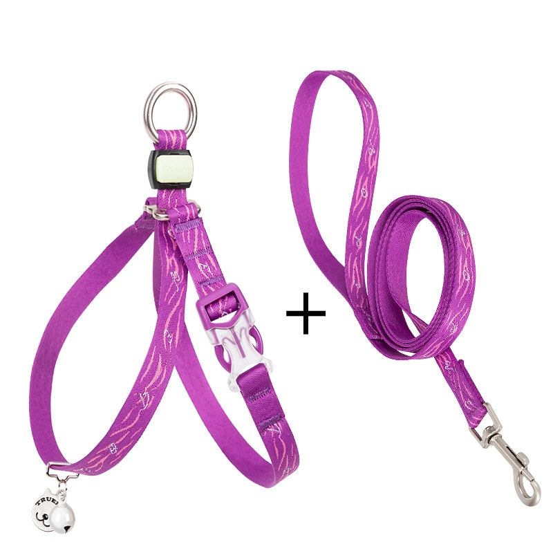 Pet Harness Vest With Bell And Chest Strap For Small Breeds