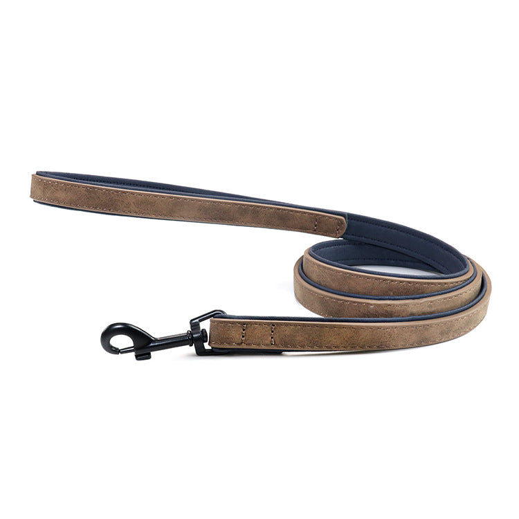 Pull-Resistant Leather Pet Leash Durable And Stylish