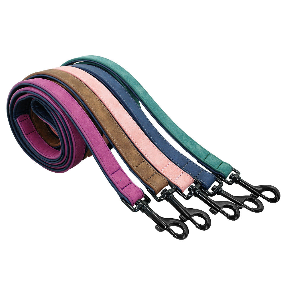 Pull-Resistant Leather Pet Leash Durable And Stylish