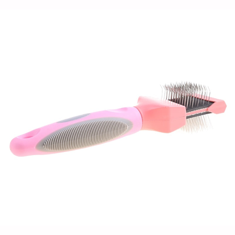 Double-Sided Pet Grooming Brush Fur Shedding Massage Comb
