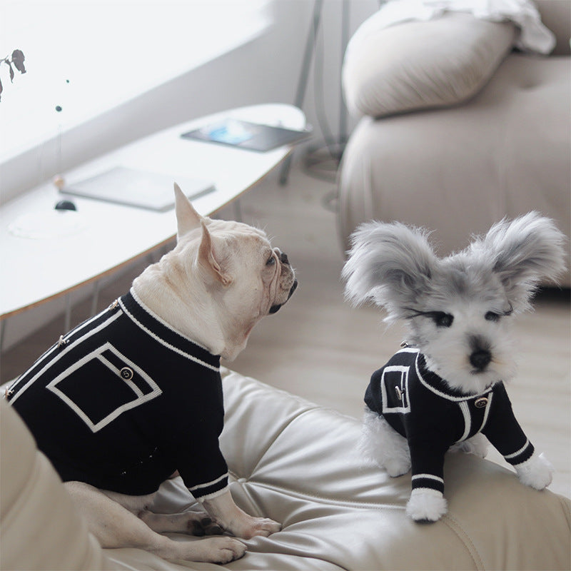 Warm Country Style Pet Sweater For Small Breeds