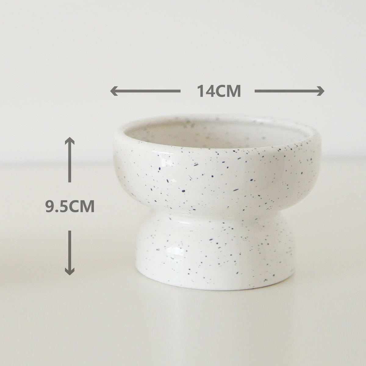 Ceramic Slanted Tall Pet Bowl Comfortable Drinking Design