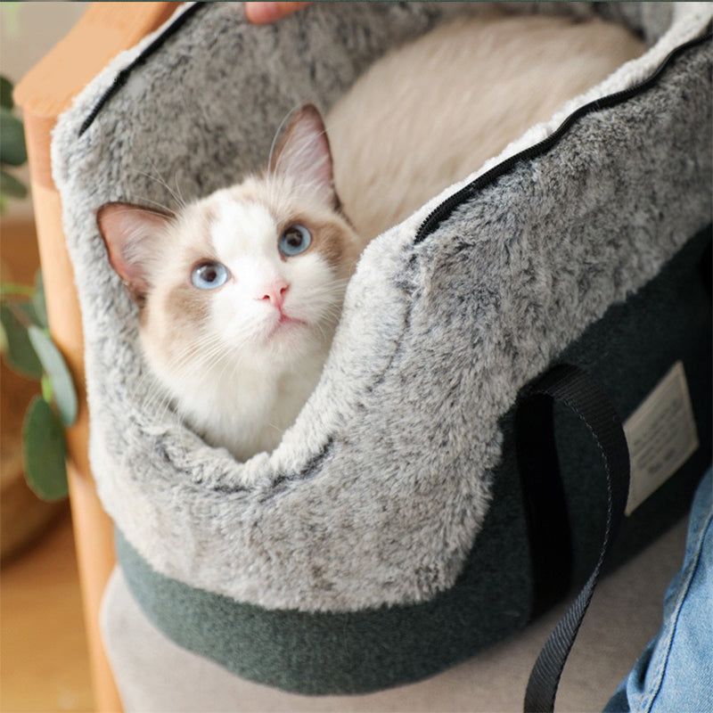 Warm Portable Pet Messenger Backpack For Cats