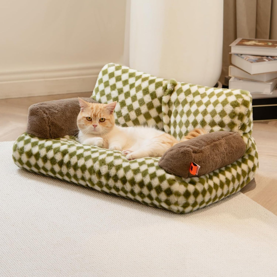 Fluffy Washable Pet Couch Bed Non-Slip for Small Pets