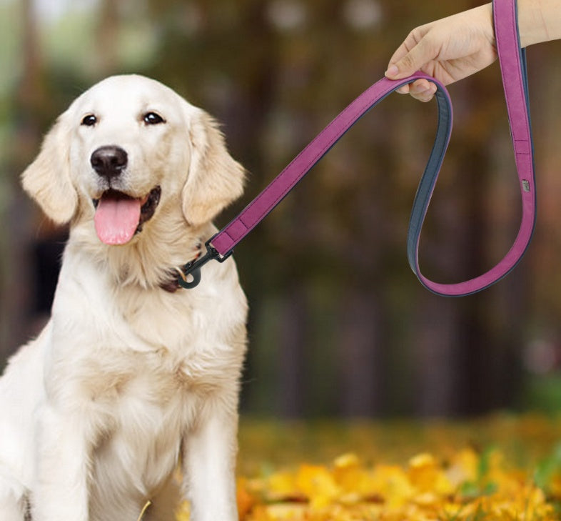 Pull-Resistant Leather Pet Leash Durable And Stylish