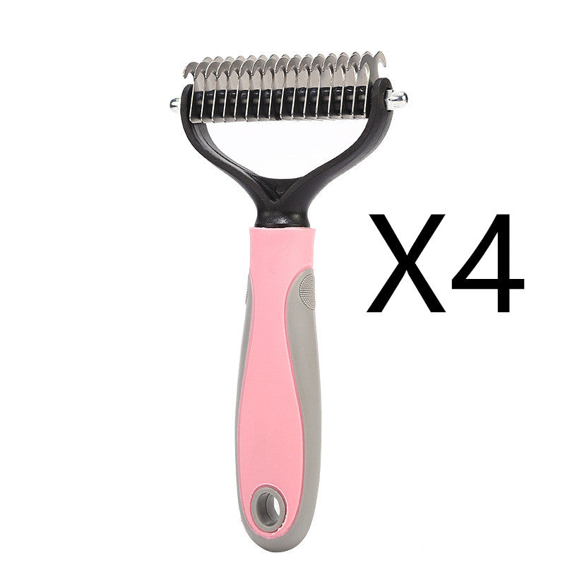 Double-Sided Stainless Steel Pet Grooming Brush Hair Removal Comb