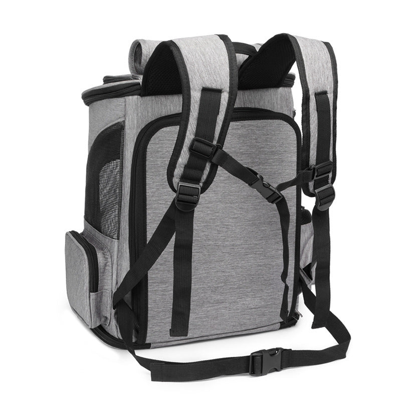 Large Capacity Foldable Pet Backpack Portable Dog And Cat Bag