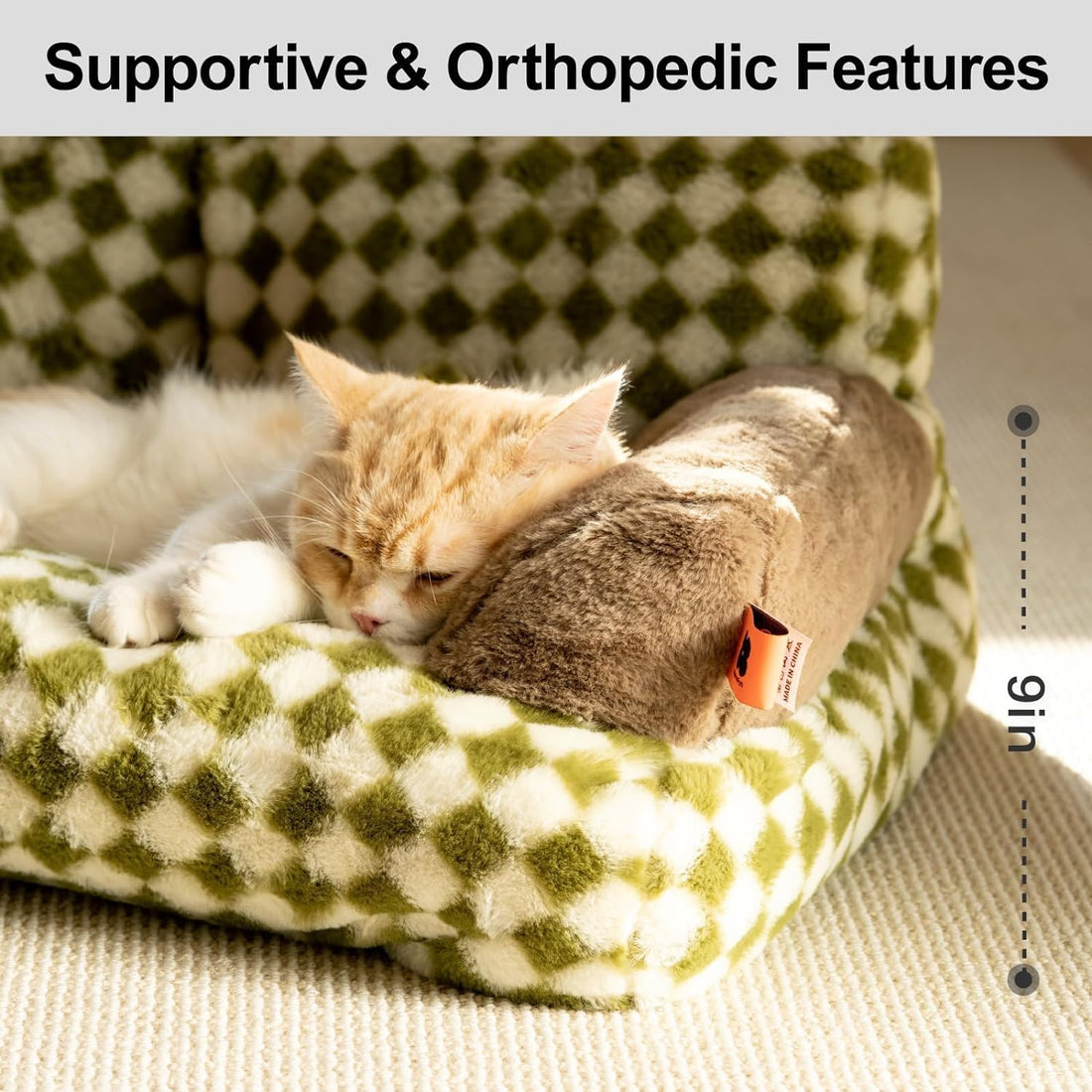 Fluffy Washable Pet Couch Bed Non-Slip for Small Pets