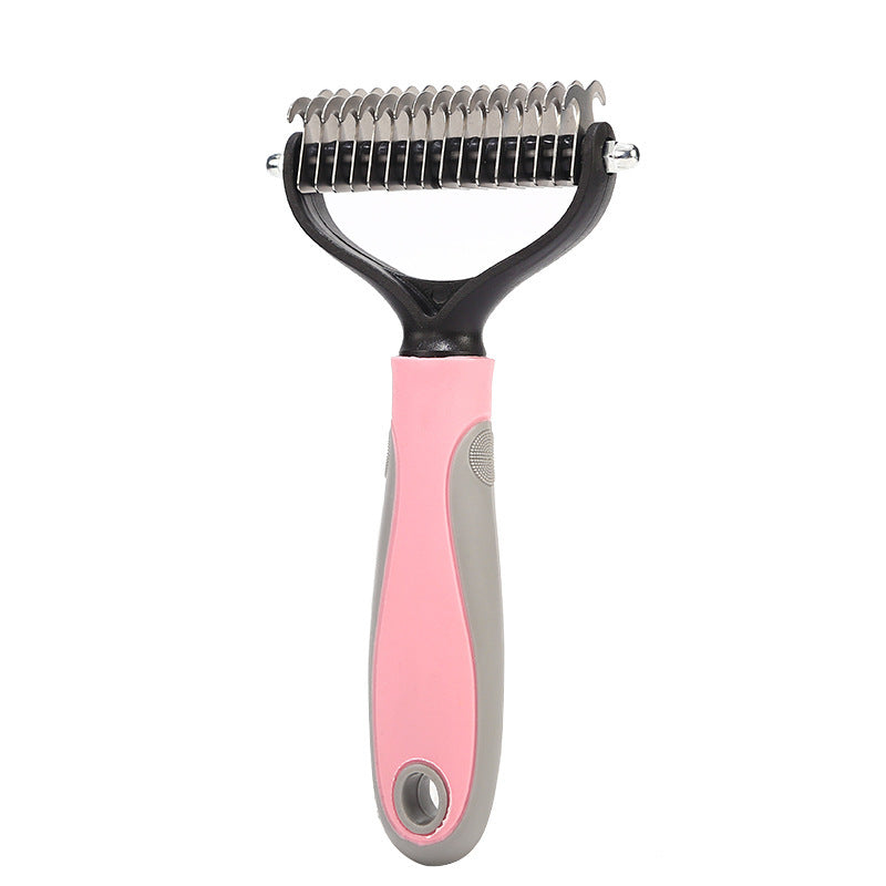 Double-Sided Stainless Steel Pet Grooming Brush Hair Removal Comb