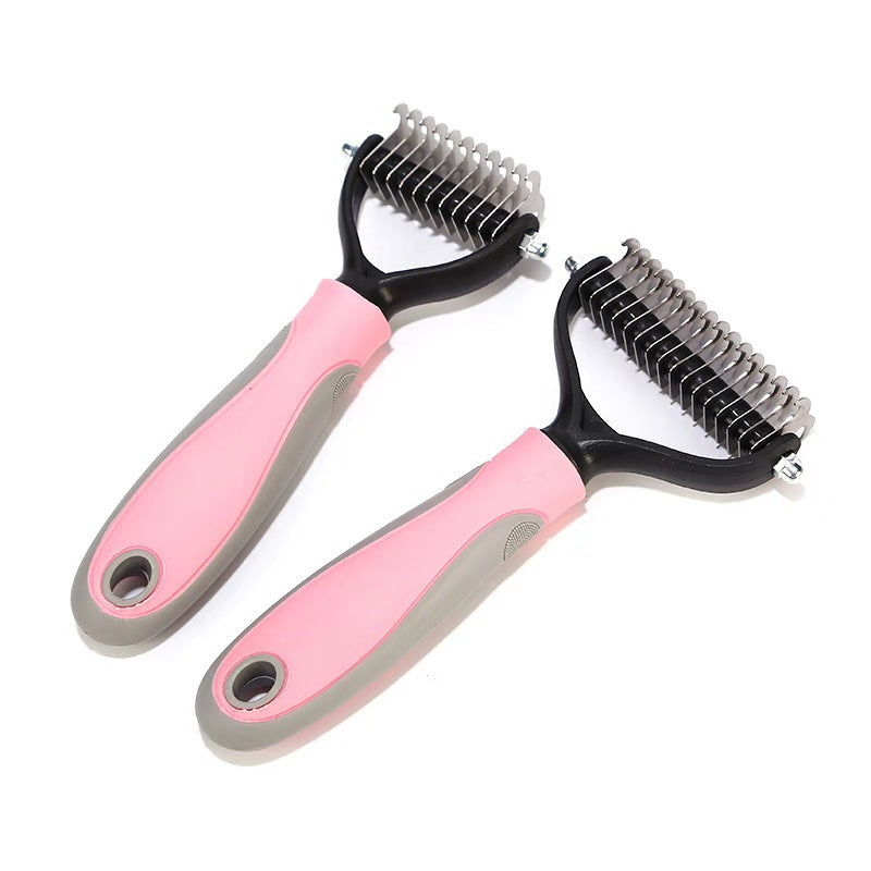 Double-Sided Stainless Steel Pet Grooming Brush Hair Removal Comb