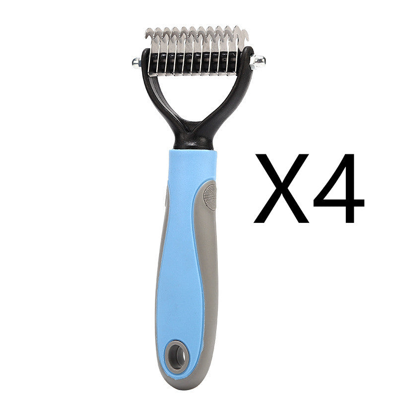 Double-Sided Stainless Steel Pet Grooming Brush Hair Removal Comb