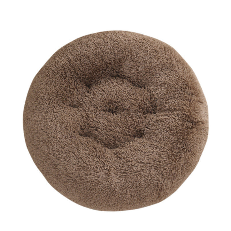 Round Plush Pet Mat Bed For Warm Comfortable Sleep