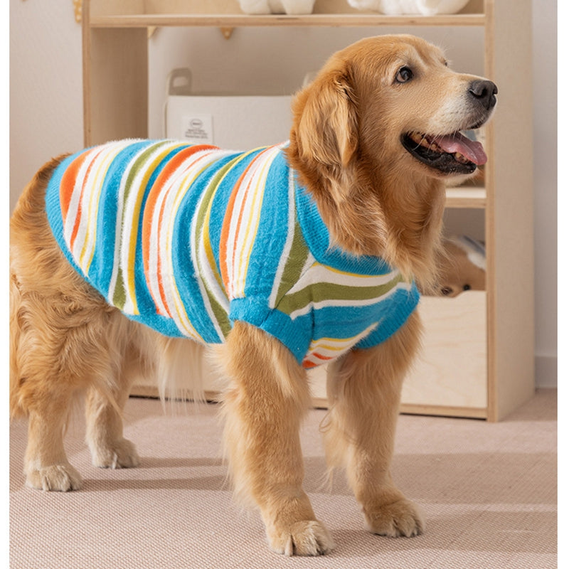 Autumn Winter Pet Sleeveless Striped Sweater Simple And Versatile
