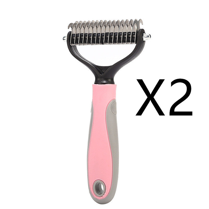 Double-Sided Stainless Steel Pet Grooming Brush Hair Removal Comb