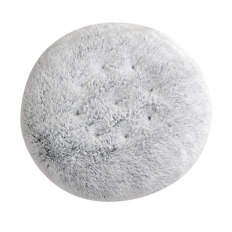 Round Plush Pet Mat Bed For Warm Comfortable Sleep