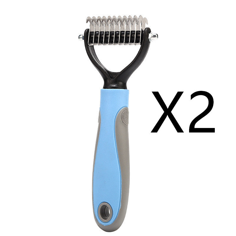 Double-Sided Stainless Steel Pet Grooming Brush Hair Removal Comb