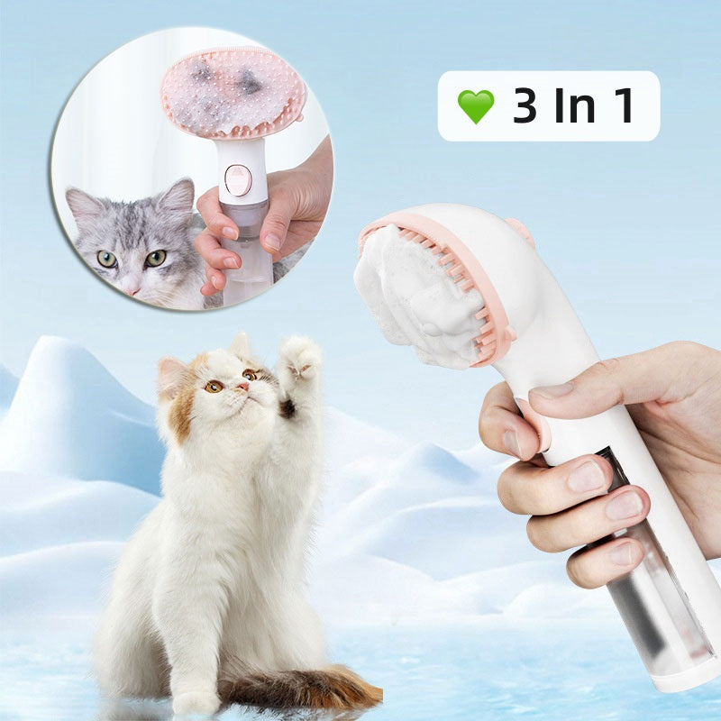 3-in-1 Pet Steam Brush Hair Removal Grooming Comb