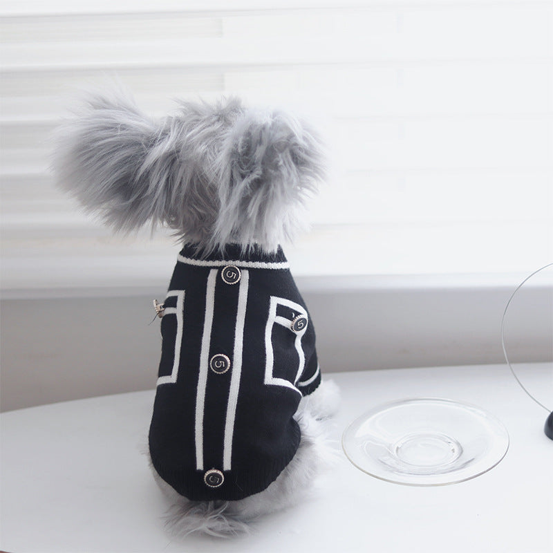 Warm Country Style Pet Sweater For Small Breeds