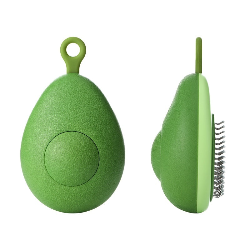 Avocado-Shaped Pet Hair Remover Stainless Steel Grooming Brush