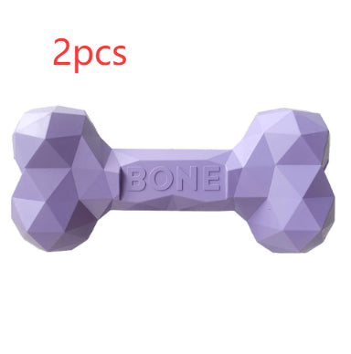 Bite-Resistant Rubber Pet Bone Toy For Teeth Grinding